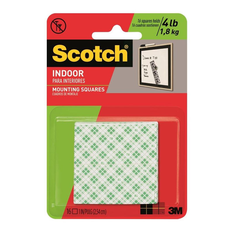 3M 111 SCOTCH MOUNTING SQUARES HEAVY DUTY