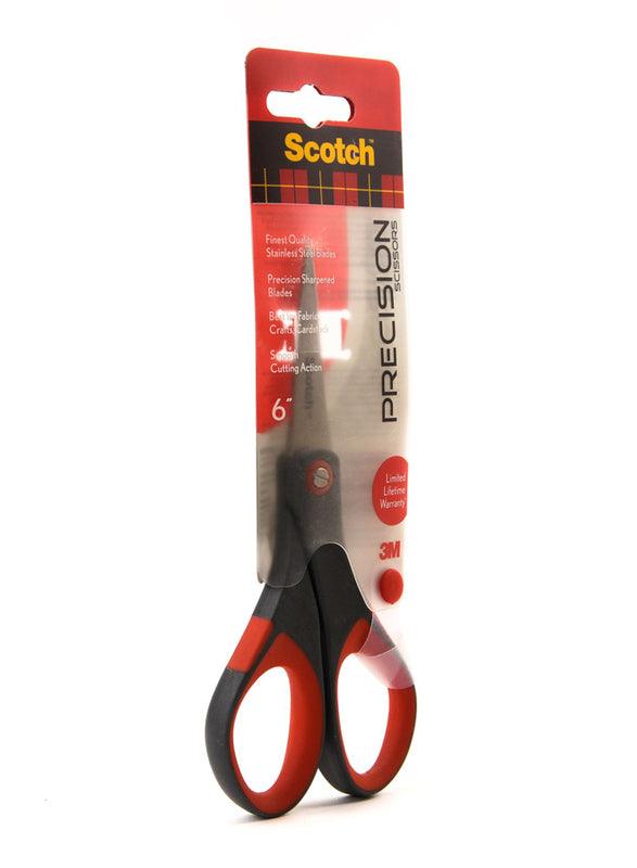 3M Scotch 1446 6-inch Precision Scissor, Black/Red