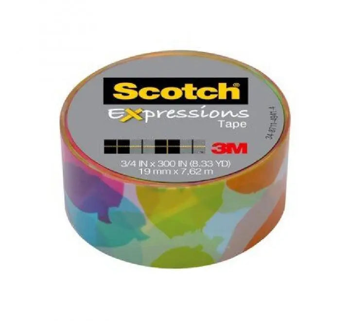 3M SCOTCH EXPRESSIONS TAPE C214-P8, 3/4 IN X 300 IN, WATERCOLOR