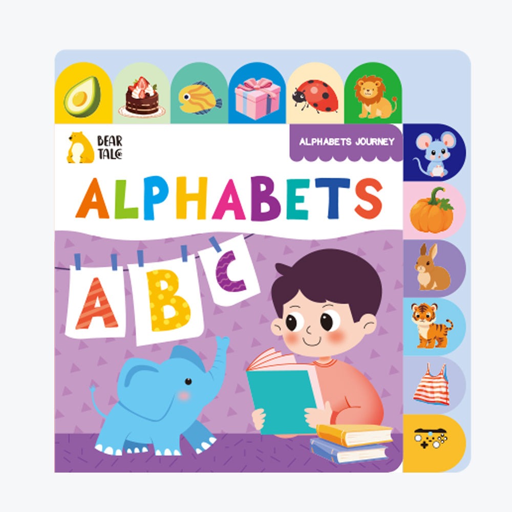 كتاب على شكل أبجدية ومثقوب