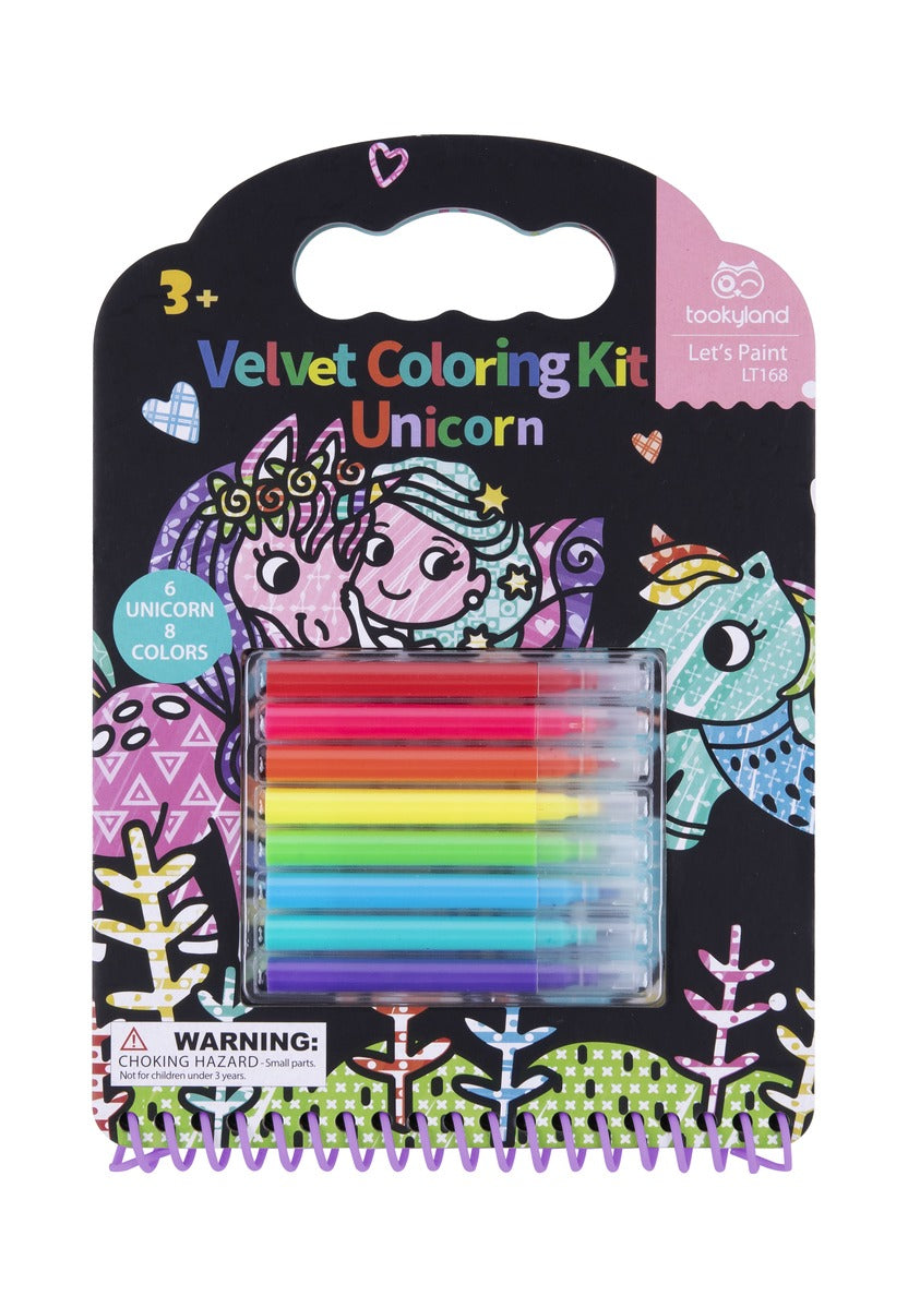 VELVET COLOURING KIT - UNICORN