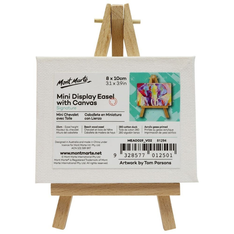 Mont Marte Mini Display Easel with Canvas 8 x 10cm MEA0019