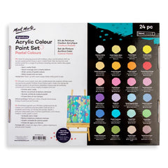 Mont Marte Signature Acrylic Colour Pastel Paint Set 24pc x 36ml MSCP2436