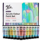 Mont Marte Signature Acrylic Colour Pastel Paint Set 24pc x 36ml MSCP2436