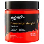 Mont Marte Dimension Acrylic Paint 250ml Pot - Brilliant Red PMDA2510