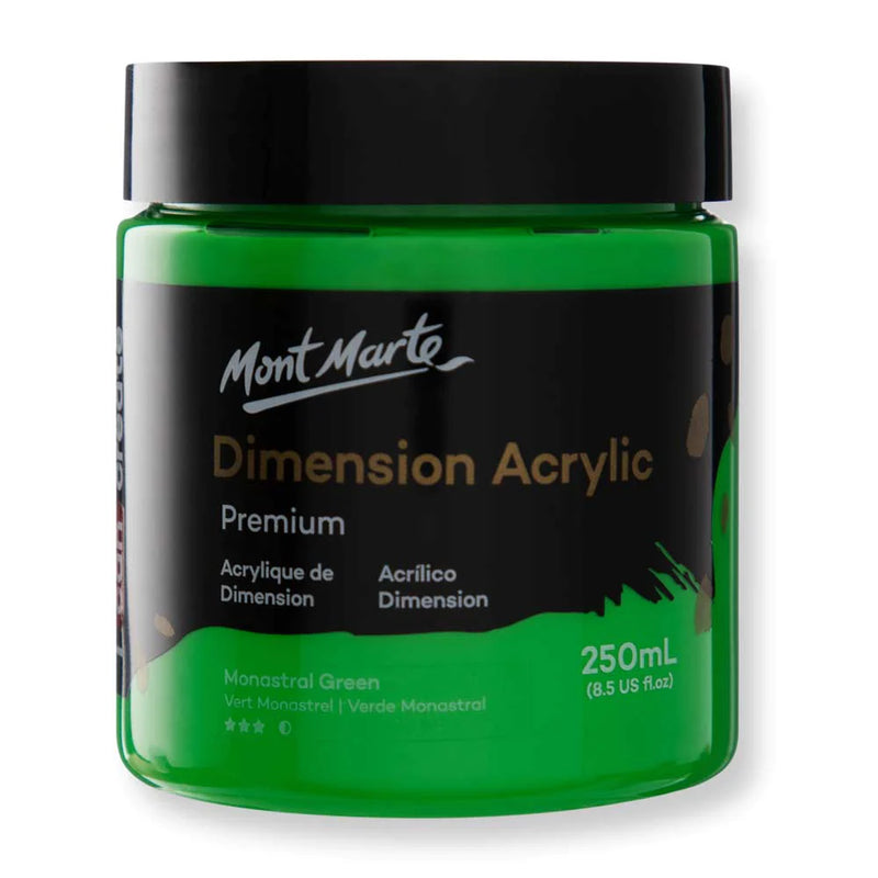 Mont Marte Dimension Acrylic Paint 250ml Pot - Monastral Green PMDA2527