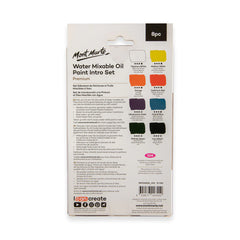 Mont Marte Intro Paint Set - H2O Water Mixable Oil Paint 8pc x 18ml MPOW8181