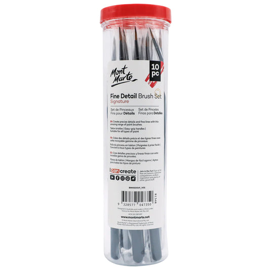 Mont Marte Fine Detail Brush Set Signature 10pc BMHS0049