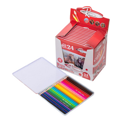 RANA PENCIL COLOR 24 COLOR METAL FLAT BOX Rana Stationery