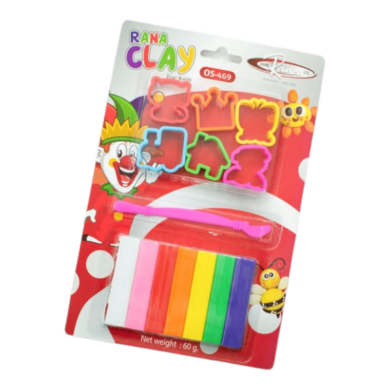 7COLORS RANA CLAY(60G)+6MOLDS+1CRAFT Rana Stationery