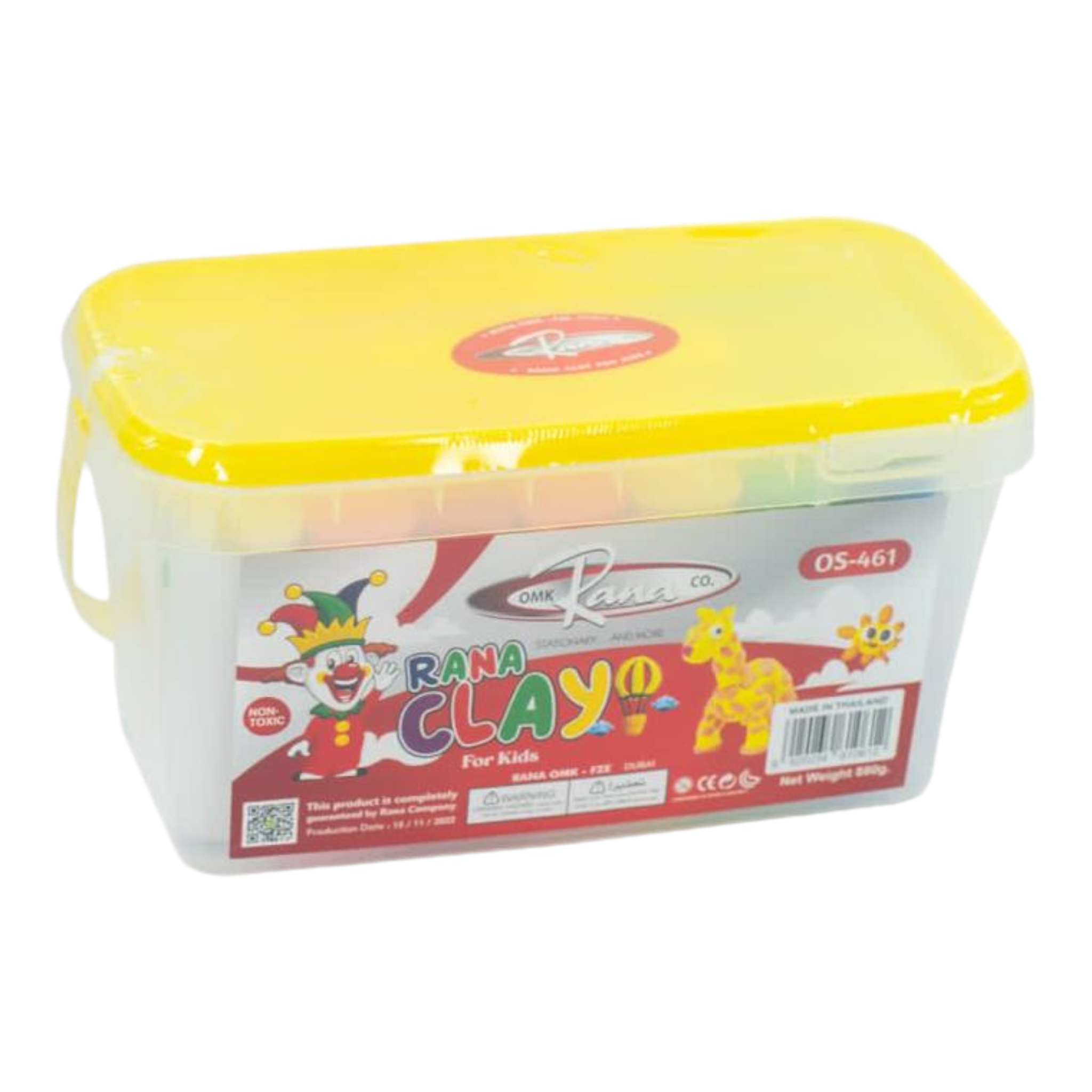 14COLORS(880G)+16MOLDS+1RO LLER IN PLASTIC CONTAINER Rana Stationery