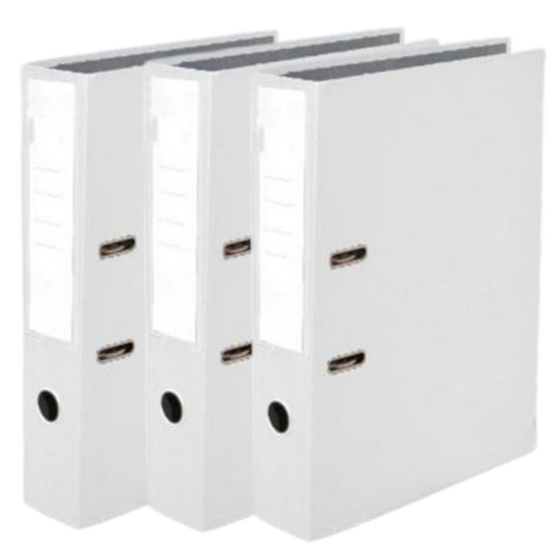 1202 Elfen PP Box File A4 White Set of 3