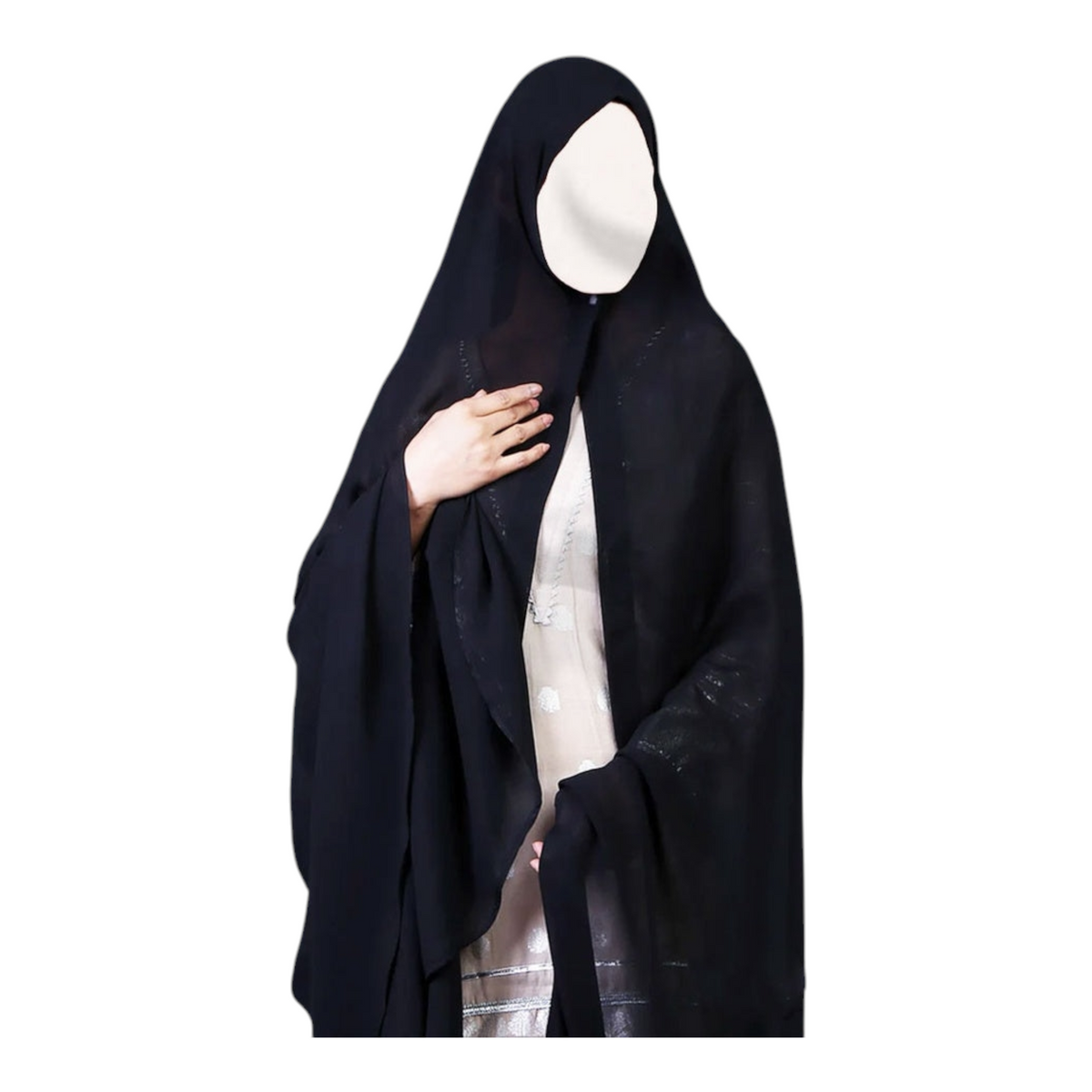 Cape Inaya (Elegant Chiffon Cape – Perfect Abaya Overlay)