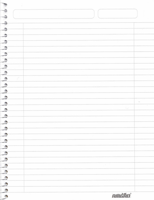5-Subject Notebook, Durable Nylon Cover, 200 Sheets, 65 GSM, 280 × 215 mm, 8 Full-Size Pockets & Class Schedule