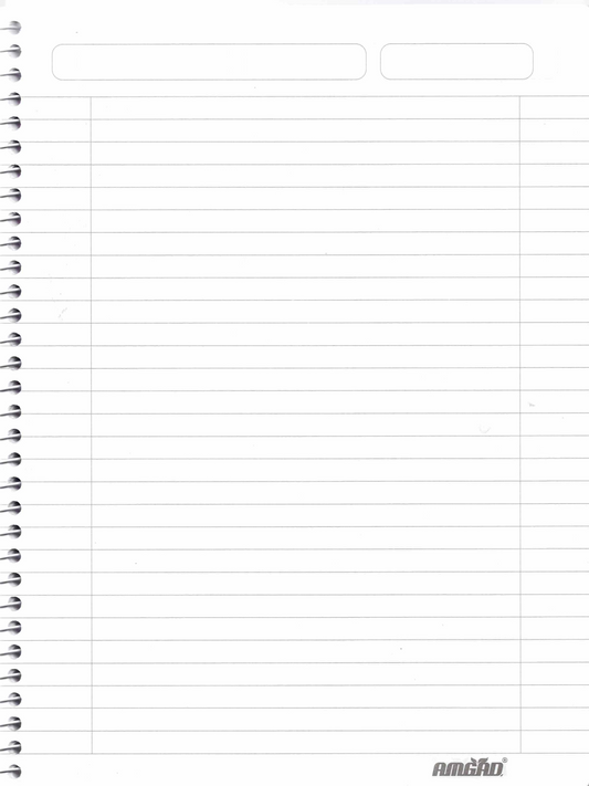 2-Subject Notebook with Durable Long-Life Nylon Cover – 100 Sheets – 65 GSM – 280 × 215 mm