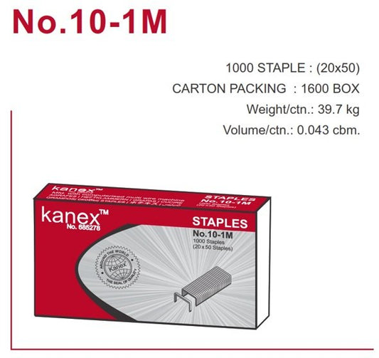 Kanex Staples No. 10-1M - 10 Pieces 