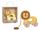 Pull Along wooden toy- Lion TJ008A  - لعبة سحب الحيوانات الخشبية دار ملهمون للنشر والتوزيع