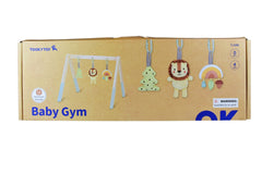 Wooden Baby Gym with 6 Hanging Toys Foldable Baby Play Gym Frame Activity Gym Hanging Bar Newborn Gift Baby Girl and Boy Gym Baby Toys for Perfect 0-1.5 Years Baby (style1) دار ملهمون للنشر والتوزيع