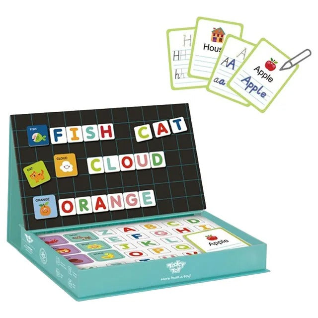 TookyToys - Alphabet Themed Magnetic Travel Play Box - 149pcs