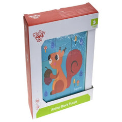 Animal Block Puzzle With Drawing Card - 15pcs