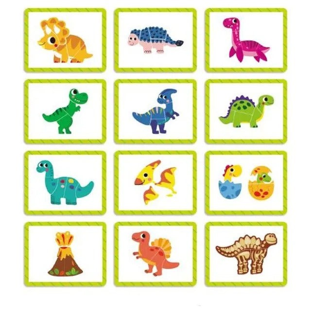 Dinosaur Themed Magnetic Travel Play Box - 12pcs