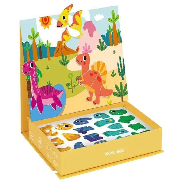 Dinosaur Themed Magnetic Travel Play Box - 12pcs