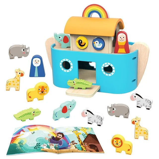 Tooky Toys - Noah's Ark With Storybook - 18pcs