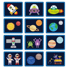Space Themed Magnetic Travel Play Box - 12pcs