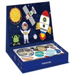 Space Themed Magnetic Travel Play Box - 12pcs