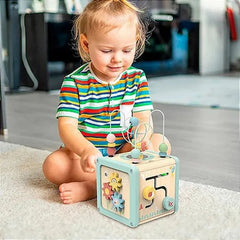 Wooden Activity Play Cube - 6pcs