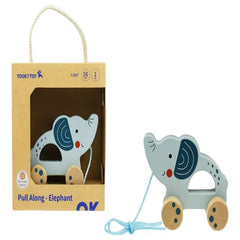 Wooden Elephant Pull Along Toy