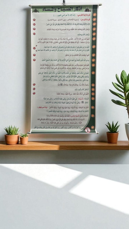 Morning and evening remembrances poster