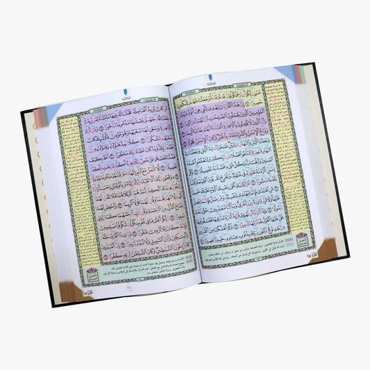 The Holy Qur’an, a teacher’s copy of the Qur’an, with the explanation of the words of the Generous in its margin, and the thematic details added to it.