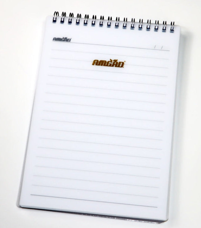 Spiral Notebook with Transparent Cover and Top Spiral Binding – 80 Sheets – Ruled – 80 GSM – 146 × 212 mm