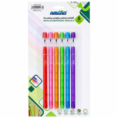 6-Piece Multi-Tip Graphite Pencils with Latex-Free Eraser