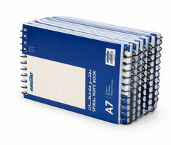 A7 Spiral Ruled Notebook, 50 Sheets, 65 GSM, Portrait