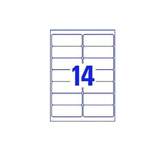 ADDRESS LABELS FOR INKJET PRINTERS J8163-25, 99.1 X 38.1MM LABELS, WHITE, 14 LABELS PER SHEET, 25 SHEETS IN A PACK