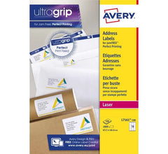 ADDRESS LABELS L7161-100 WITH ULTRAGRIP AND QUICKPEEL TECHNOLOGY, 63.5 X 46.6 MM, 18 LABELS PER SHEET, 100 SHEETS IN A PACK