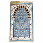 Al Rawdah Mehrab Premium Prayer Mat Light Blue سجادة الروضة الفاخرة ازرق فاتح