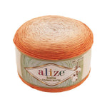 Alize Bella Ombre Bati̇K 100% Cotton Yarn 1 Big Skein 250 gr 900 mt 984 Yards