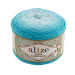 Alize Bella Ombre Bati̇K 100% Cotton Yarn 1 Big Skein 250 gr 900 mt 984 Yards