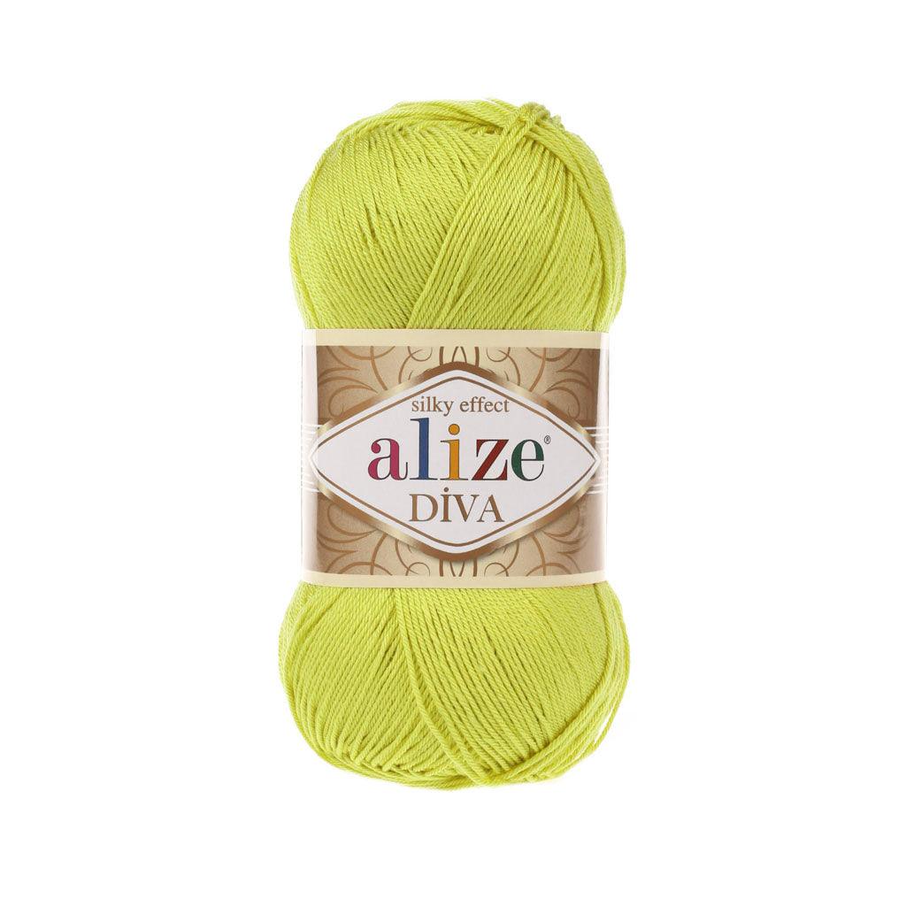 Alize Diva Yarn Hand Knitting Yarn 100% Microfiber Acrylic Yarn Alize Diva  Silk Effect Thread Crochet Art Lace Craft Lot of 3 skeins 400gr 1314yds  Color (383 - Stone)