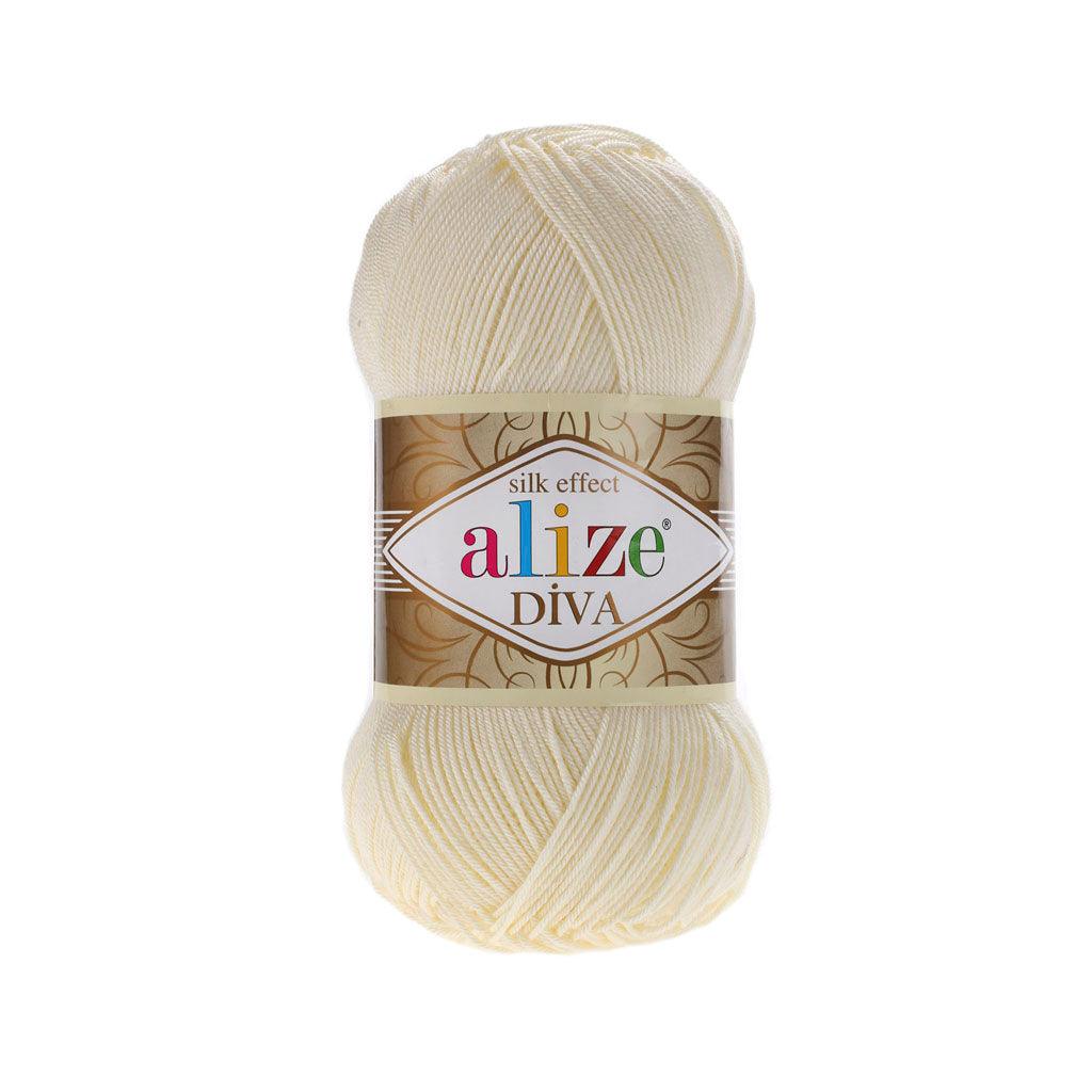 Alize - DİVA Silk Acrylic Yarn 100% Microfiber Acrylic Yarn 1 Ball skeins 100gr 383yds