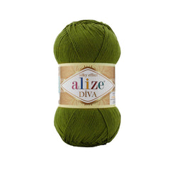 Alize - DİVA Silk Acrylic Yarn 100% Microfiber Acrylic Yarn 1 Ball skeins 100gr 383yds