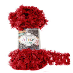 Alize - PUFFY FUR Yarn HAND KNITTING YARN - NO NEEDLES NO HOOKS COLLECTION-100% MICROPOLYESTER