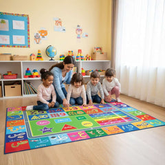 Kids Educational Alphabet Play Mat | Non-Slip Learning Rug 150 × 100 cm
