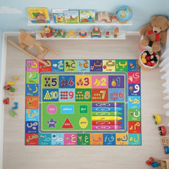 Kids Educational Alphabet Play Mat | Non-Slip Learning Rug 150 × 100 cm