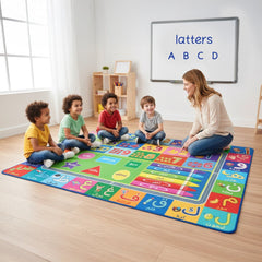 Kids Educational Alphabet Play Mat | Non-Slip Learning Rug 150 × 100 cm