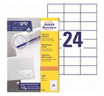 AVERY MULTIPURPOSE LABELS 3474, 70 X 37 MM LABELS, 24 LABELS PER SHEET, 100 SHEETS IN A PACK, FOR ALL PRINTERS