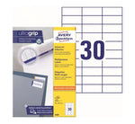 AVERY MULTIPURPOSE LABELS 3489, 70 X 29.7 MM, WHITE COLOR, 30 LABELS PER SHEET, 100 SHEETS IN A PACK, FOR ALL PRINTERS